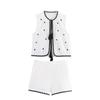 European and American style French women's embroidered casual shorts 1971050 vest 1971150