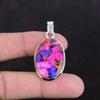 Natural Kingman Pink Dahlia Turquoise Pendant Handmade Real Gemstone Jewelry 925 Sterling Silver Pendant Latest Design Pendant Gifts For Mom