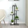 VidaXL Plant Stand 5 Levels 43x22x98 Cm Black Metal