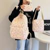 Korean Fashion Bow Print Women Fashion Backpack Lightweight Simple Student Schoolbag Female Bag Set Three-Piece
