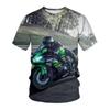 Лето и летний хит продаж с круглым вырезом мотоциклетная молодежная 3D-печатная мужская футболка повседневный повседневный персонализированный модный топ
