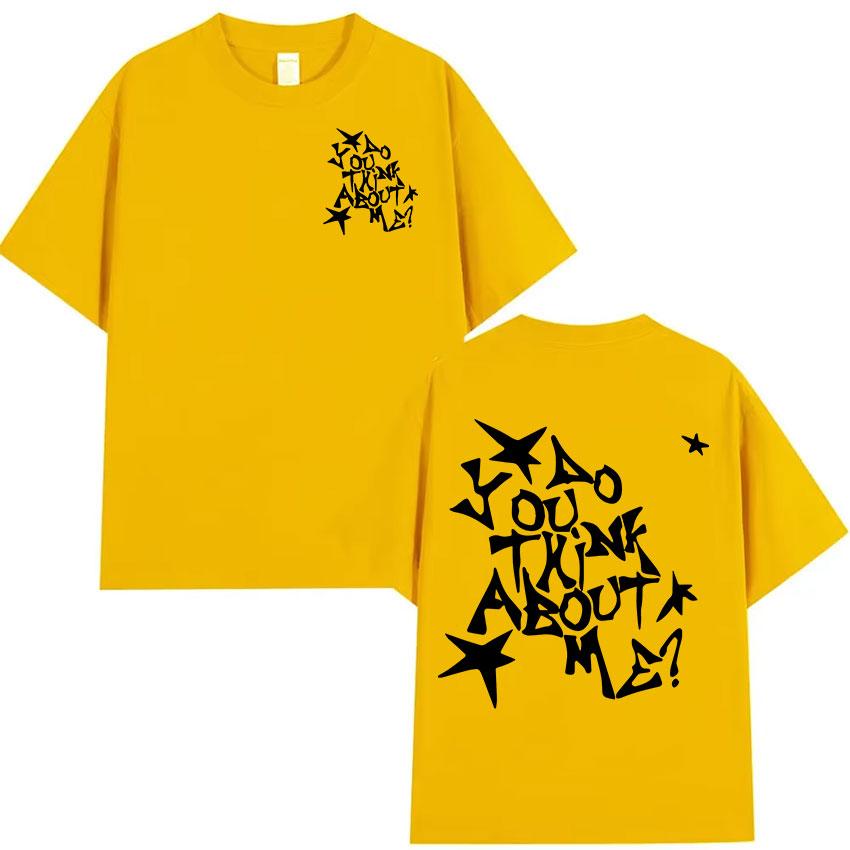 Rapper NSQK AOOU THNK ABOUT ME 2025 New Album Print Tee Shirt Men's Women Retro Fashion Short Sleeve T-shirts Hip Hop Streetwear