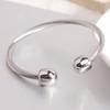 Simple C- Shaped Titanium Steel Bracelet Retro Easy Matching Cable Wire Stylish Opening Women's Bracelet
