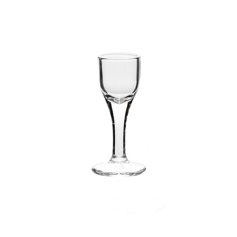 High-Stem Transparent Thickened Glass Maotai Liquor Cup with Decal