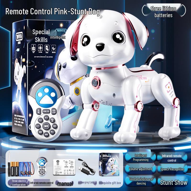 Children's Smart Remote Control Robot Dog Toy: Stunt, Music, Dancing, and Electric Features