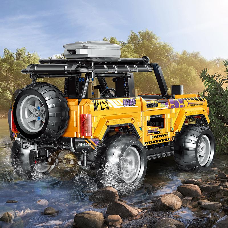 1:8 MOC Технический внедорожник, внедорожник, игрушки, строительные блоки, кирпичи, подарки для детей