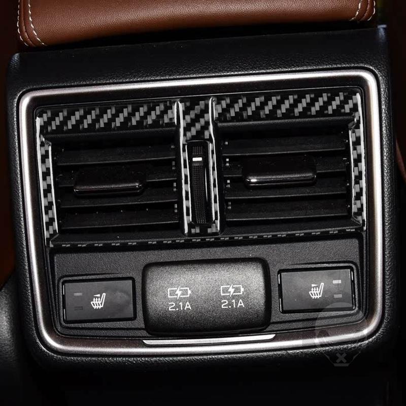 Real Carbon Fiber Car Accessories Rear Air Vent Trim Cover Soft Sticker For Subaru Forester SK 2024