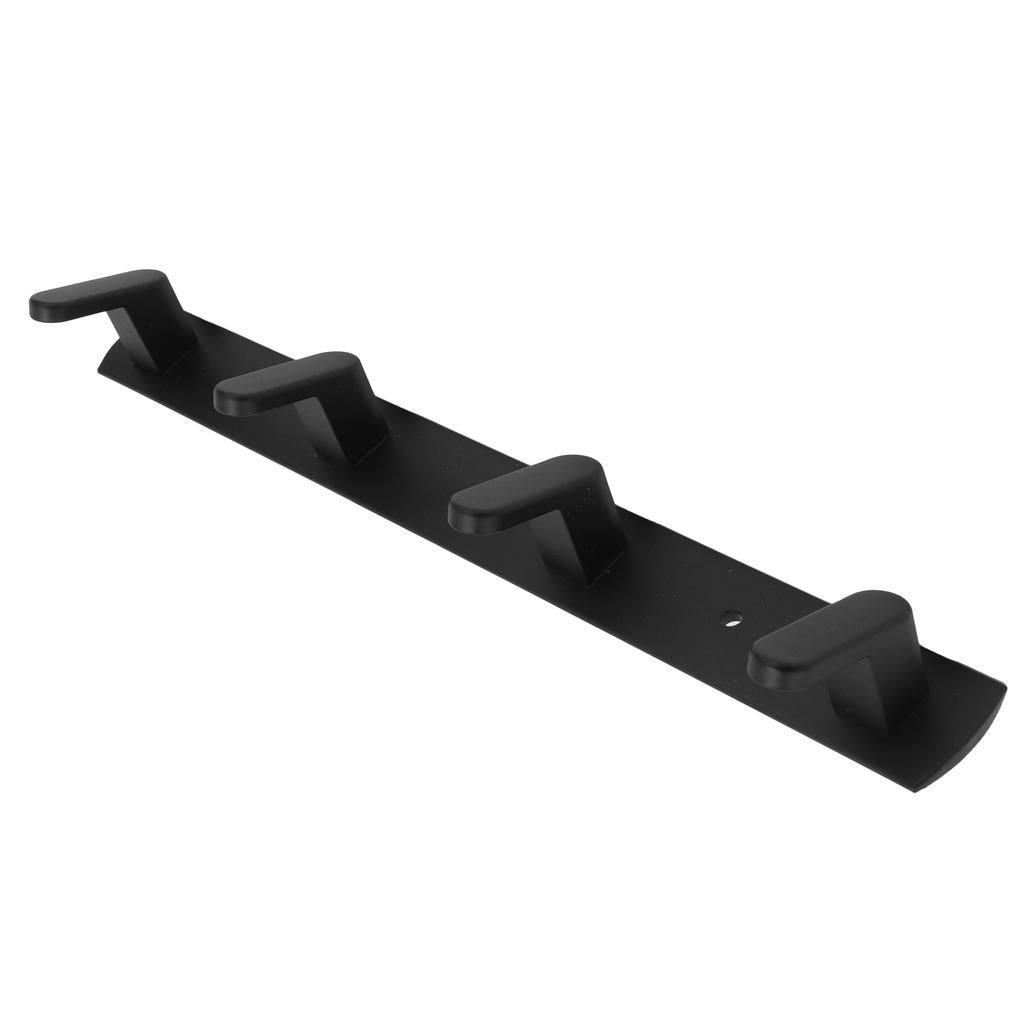 Простые космические алюминиевые рядные крючки настенный крючок для кухни ванной комнаты гардероба черный 4 крючка