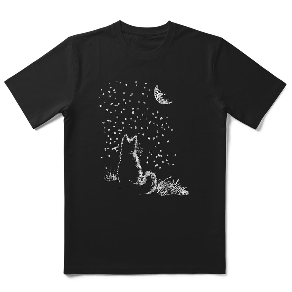 COOLMIND 100% Хлопок Принт Кот Шрёдингера Большой Размер Мужская Футболка Повседневная Короткий Рукав Хлопок Летняя Мужская Футболка Мужские Футболки