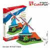 Cubic fun puzzle 3d wiatrak holenderski cubicfun 71 elementy mc219h 8+