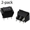 6 Pin DPDT Pole Throw Momentary Rocker Switch 2 Pack Snap In Design 20 Amp Electrical Rating for Car Marine and Household Use