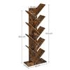 Wood Shelf, 8 Tier Floor Standing Shelf With Wooden Shelves For Living Room, Home Office, Rustic Brown Lbc11b