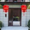 1PC Red Lantern Lunar Party Supplies Spring Festival Decor Non-woven DIY FU Character Hanging Ornaments Chinese New Year