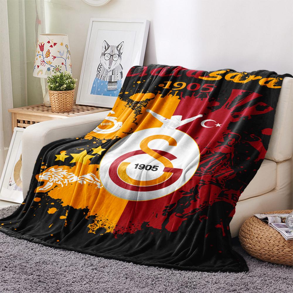 1pc Galatasaray Print Flannel Blanket, High quality Comfortable for All Seasons, Home Decor, Warmth and Comfort, Perfect for Christmas Gifts56