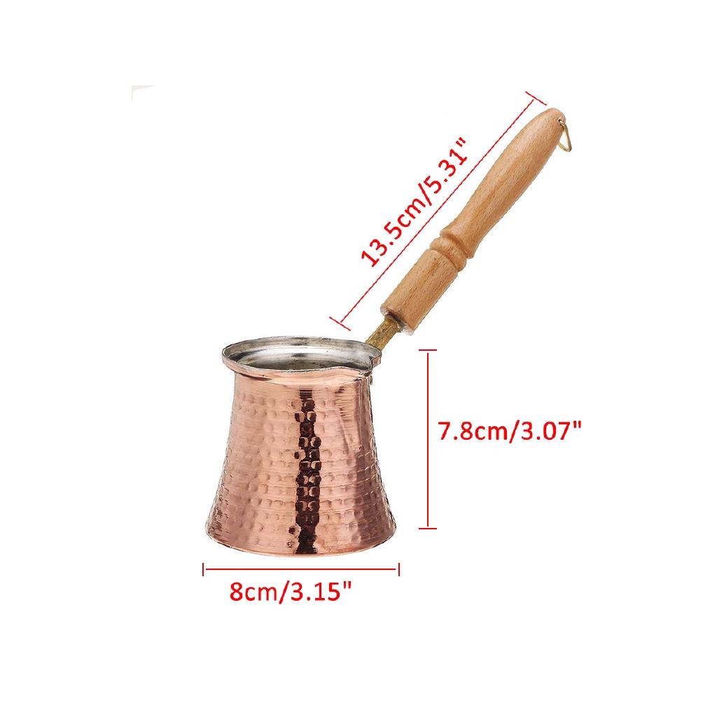 3 Size Coffee Wooden Handle Cevze Turk Turkish Coffee Pot Coffee Turk Turkish Copper Coffee Maker