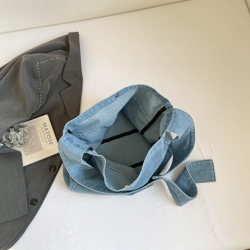 Джинсовая Сумка Большая Вместимость Сумка Через Плечо Студенческая Наплечная Сумка