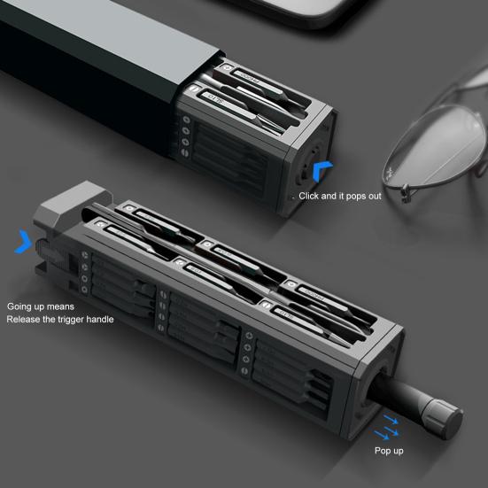 Screwdriver Set Electric Mechanism Smooth Rotation Screwdriver 44-in-1 Quick Magnetic Replacement Electronics Repair Tool