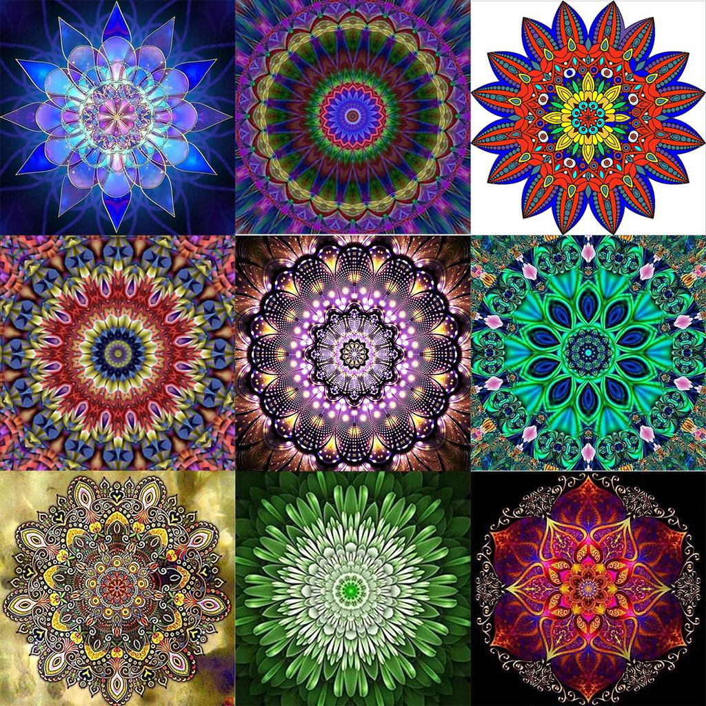 5D алмазная живопись, поделки, украшения для дома, настенная Мандала, цветок, декоративная картина, вышивка крестиком, полный комплект