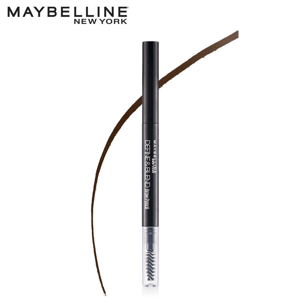 Maybelline New York Define & Blend Brow Pencil With Spoolie Natural Brown Long-lasting Natural Eyebrow Makeup 0.16 g