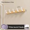 Walnut Hook for Bathroom Towel, Coat Hook, Living Room, Door Back, Clothes, Simple Black Storage, Save Space, No Punching