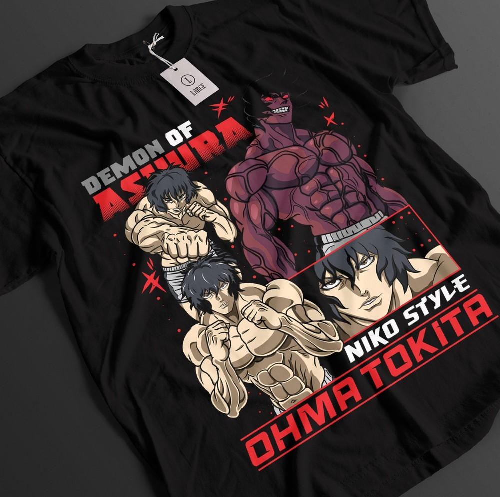Футболка Baki The Grappler Футболка Ohma Tokita Футболка для борьбы Юдзиро Унисекс футболка