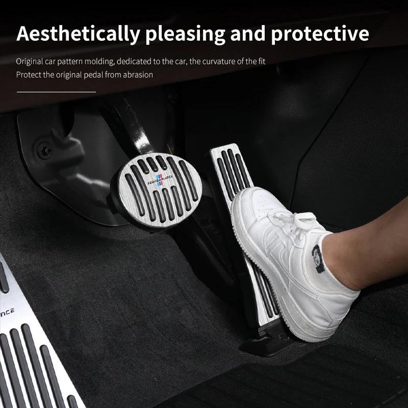 2025 Hot Car Brake Foot Rest Pedal Cover Alloy Rubber Gas Pedal Protector For BMW X3 X5 M5 M3 E46 E90 E60 F10 E39 F30 E36 G30 E8
