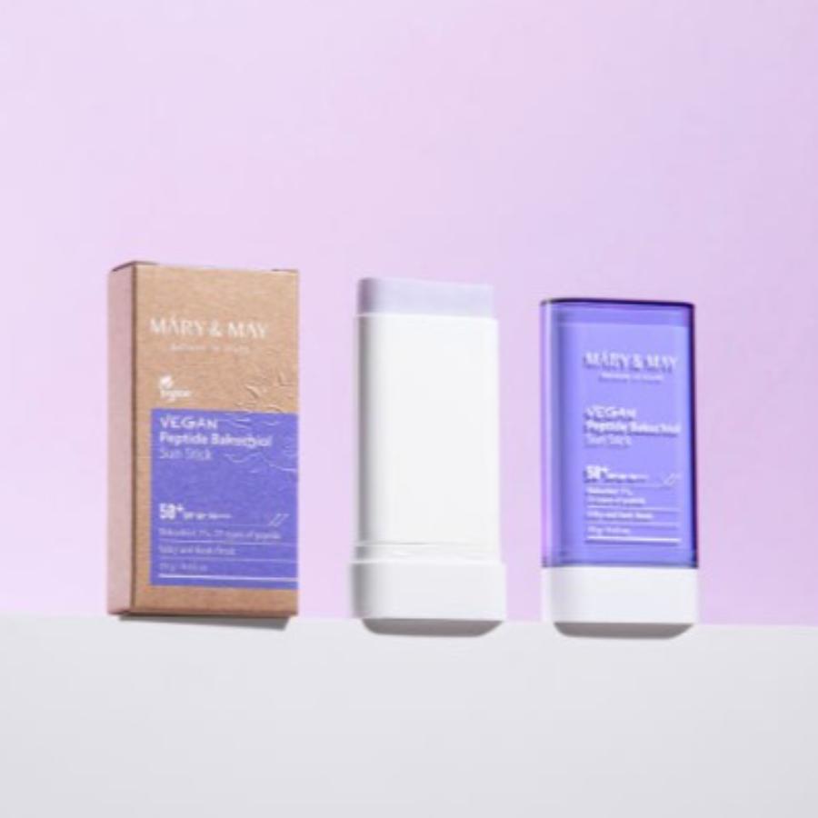 Mary&May Веганский пептидный бакучиоловый солнцезащитный стик SPF 50+ PA++++ 18г