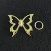 Hollow Out Butterfly Zinc Alloy Keychain Durable Mountaineering Buckle Fashion Bag Pendant for Outdoor Daily Use