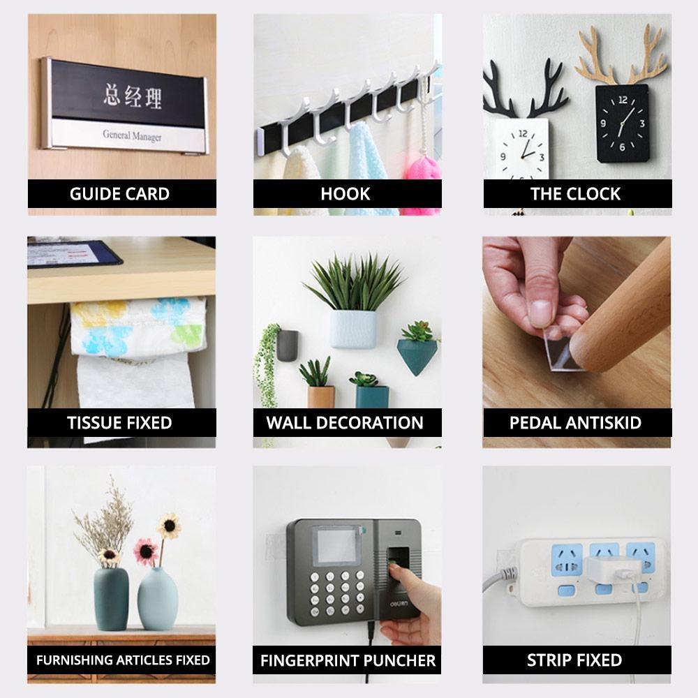 Новый двухсторонний скотч Nano Tracsless, прозрачный, многоразовый, прочный, водонепроницаемый, устойчивый к воздействию тепла, очищаемый, специальный для автомобилей