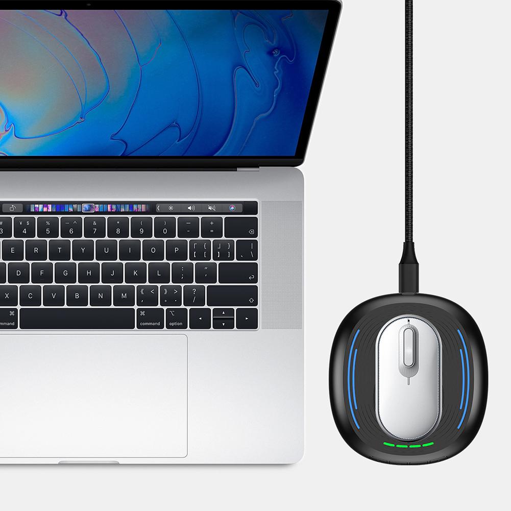 Необнаружимая мышь Jiggler, автоматическая компьютерная мышь, RGB подсветка, мышь с таймером включения/выключения для компьютера