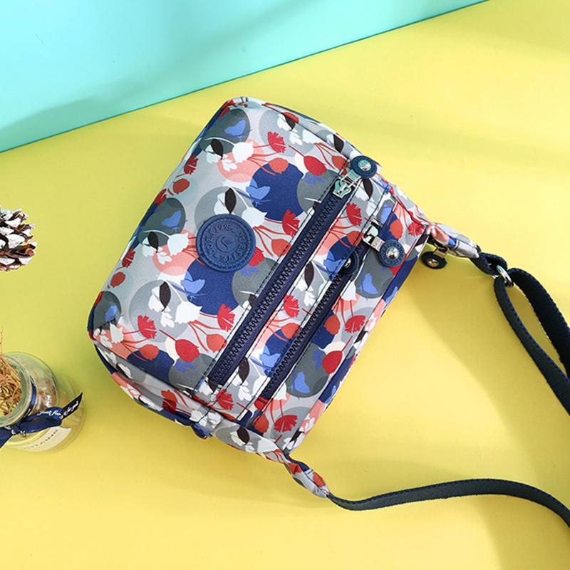 2025 Новая Мода Нейлоновая Принтованная Сумка-Мессенджер Большая Вместимость Многослойная Цветочная Сумка на Плечо Повседневная Универсальная Женская Сумка Кроссбоди