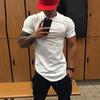 Men's New Fresh and Breathable Tops Patchwork Cotton&Mesh T-shirt Fitness Bodybuilding Short-sleeve Tranning Clothing