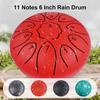 6" Steel Tongue Drum Gift Set 11-Note Rain Drum Sound Healing Instrument Yoga/Meditation/Anxiety Relief Tool