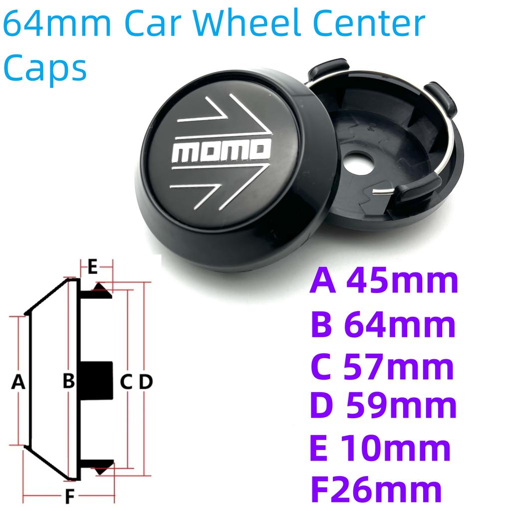 4pcs 60mm 64mm 65mm Car Wheel Hub Center Cap High Caps Fit 45mm MOMO Arrow Emblem Badge Stickers Styling Auto Accessories