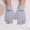 Knit Cartoon Gloves Plush Cold Proof Touchscreen Women Winter Warm Fleece Lined Student Korean Gloves