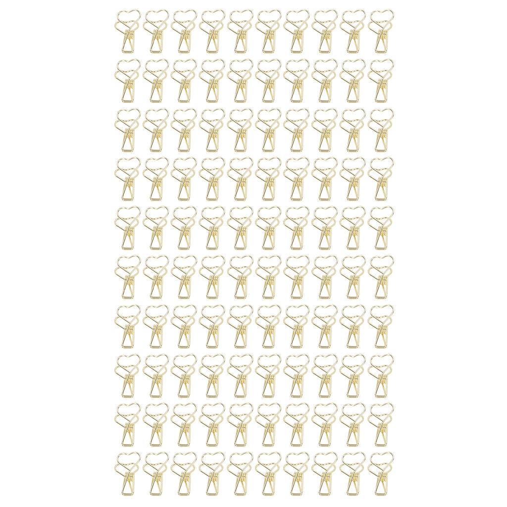 100 шт. клипсы в форме сердца с длинным хвостом металлические железные полые мини-зажимы для D