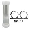 Water Cooling Transparent Cylindrical Tank 60mm Outside Diameter Rapid Cooling G14 Thread PMMA POM