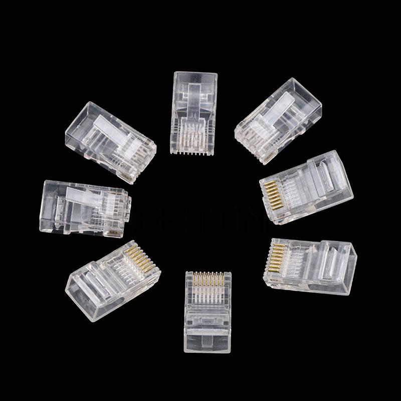 20 шт. RJ45 RJ-45 CAT5 CAT5E модульный кабельный разъем Ethernet позолоченный сетевой разъем