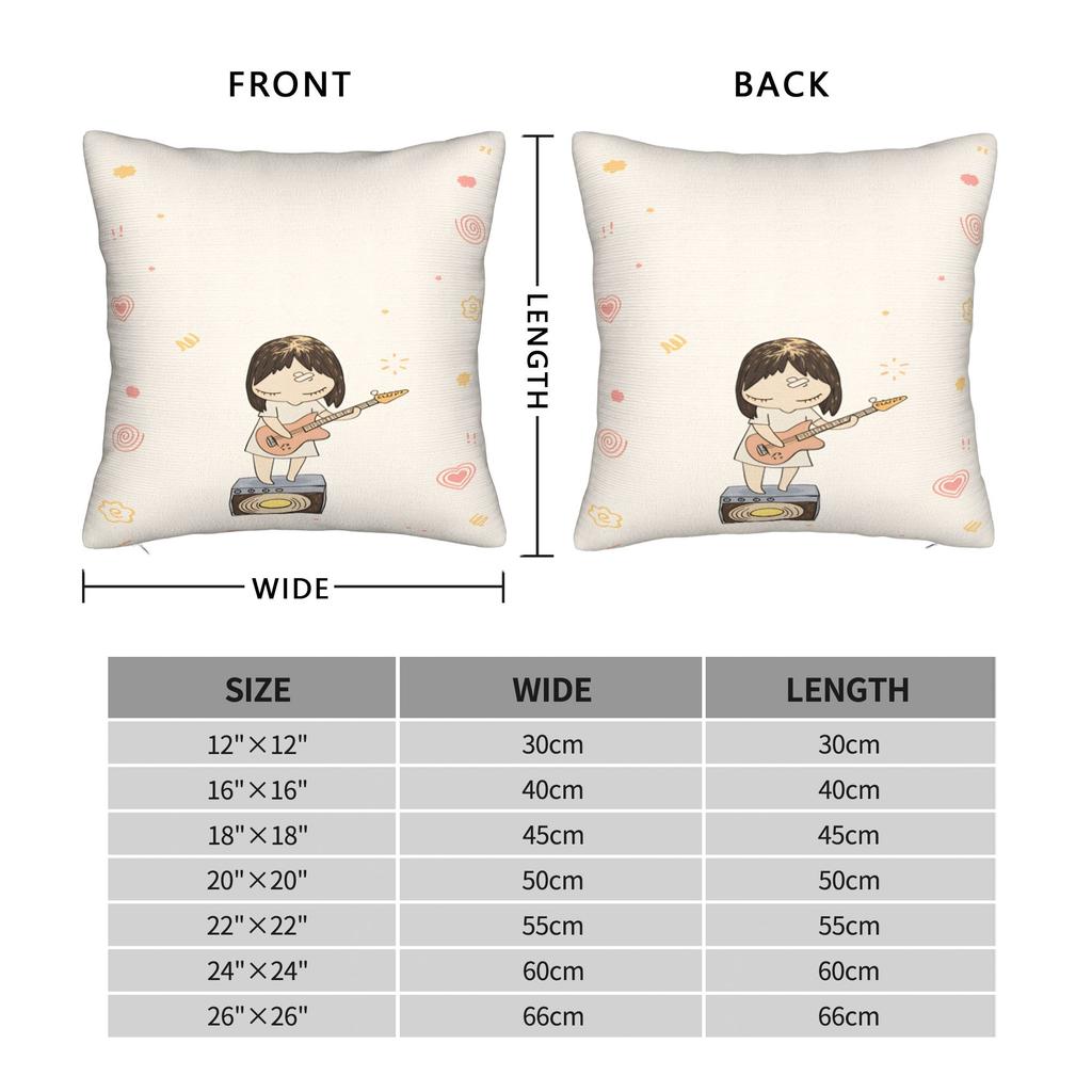 Pillow Case Y-Yoshitomo Nara Print Pillow Cover For Sofa Car Home Decor Retro Trendy Pillowcases