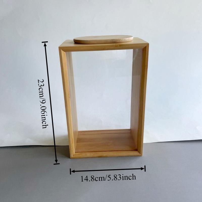 Большая Вместимость Чайная Банка Кофейня Бытовая Герметичный Контейнер для Хранения Закусок и Орехов Универсальное Хранение Бамбуковая Банка