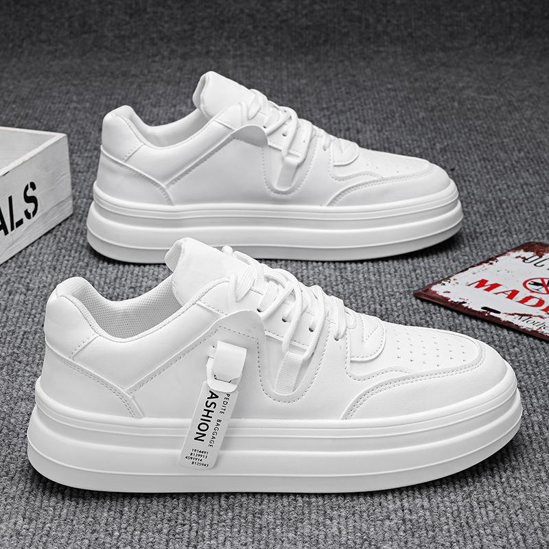 Новая мужская обувь Осень Зеленый Мода Внутреннее увеличение роста Толстая подошва Повседневная обувь Уличная спортивная и досуговая обувь