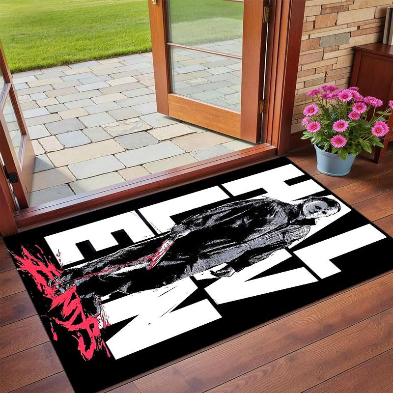 Crystal Velvet Rug Soft Non Slip Indoor Floor Mat Home DecorHalloween Michael Myers