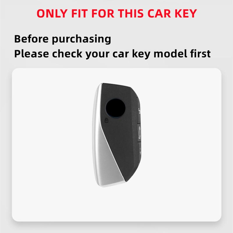 Metal Suede Car Remote Key Cover Case Holder Shell Keychain Fob for BMW New 530Li I5 IX1 X1 X5 840I 740Li IX I7 X6 X7 5 7 Series