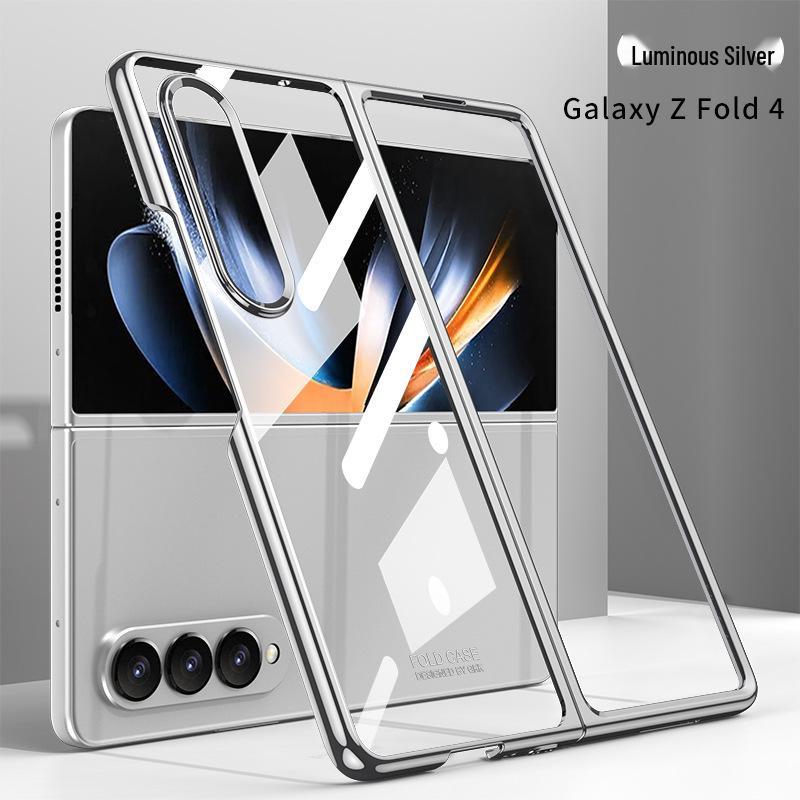 Samsung Fold4 Электроокрашенный Фантомный Прозрачный Жесткий Чехол-Ракушка из Поликарбоната - Однотонный, Складная Защита