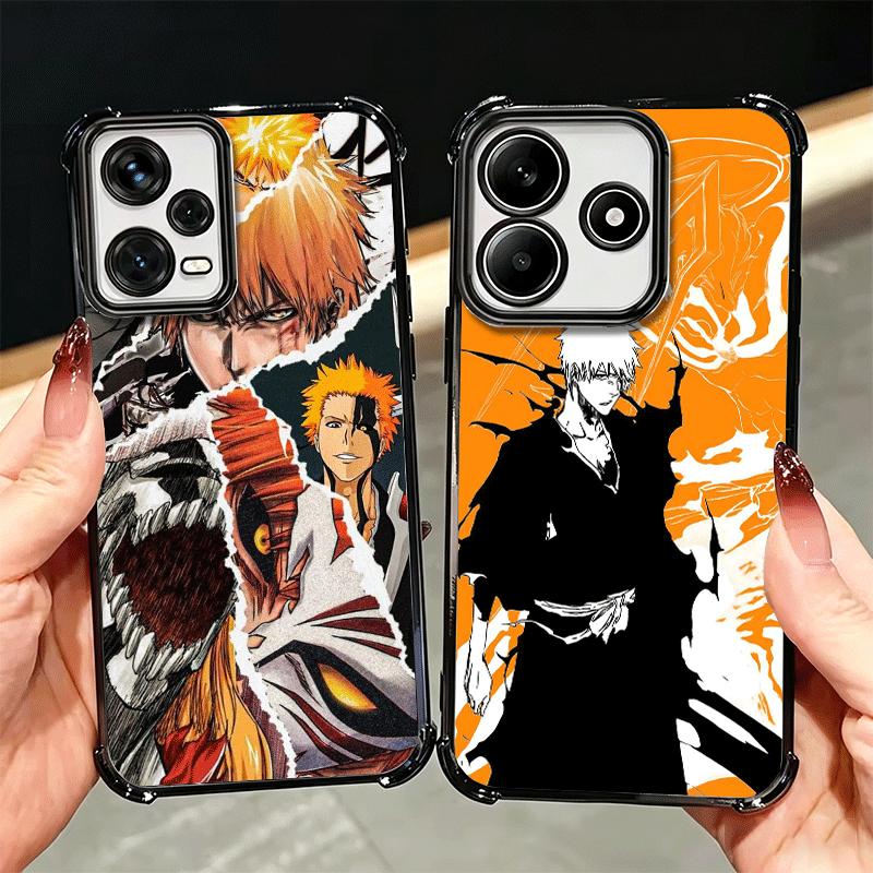 Мягкий чехол для телефона Bleach Kurosaki Ichigo для Xiaomi Redmi Note 14 15 Pro Plus 13 12 11S 11T 5G 10 9S 9 С покрытием Защита от падения Fundas