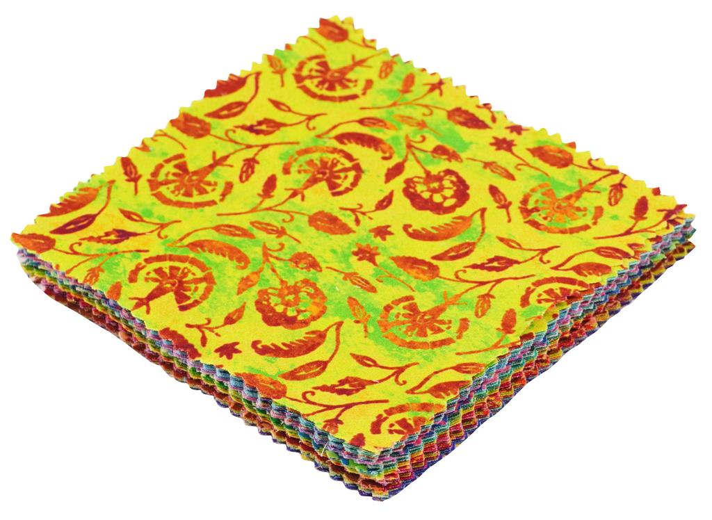 Soimoi Батик Принт Предварительно Вырезанные 5-дюймовые Квадраты Хлопковой Ткани Лоскутное Шитье Сделай Сам Лоскутное Шитье