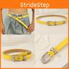 Solid Color Simple Metal Buckle Decoration Women Casual Belt For Use Daily