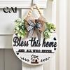 Seasonal Home Decor Wall Art Welcome Sign for Front Door Porch, Round Wooden Hanging Housewarming Gifts New Plaque, Rustic Farmhouse Hanger,