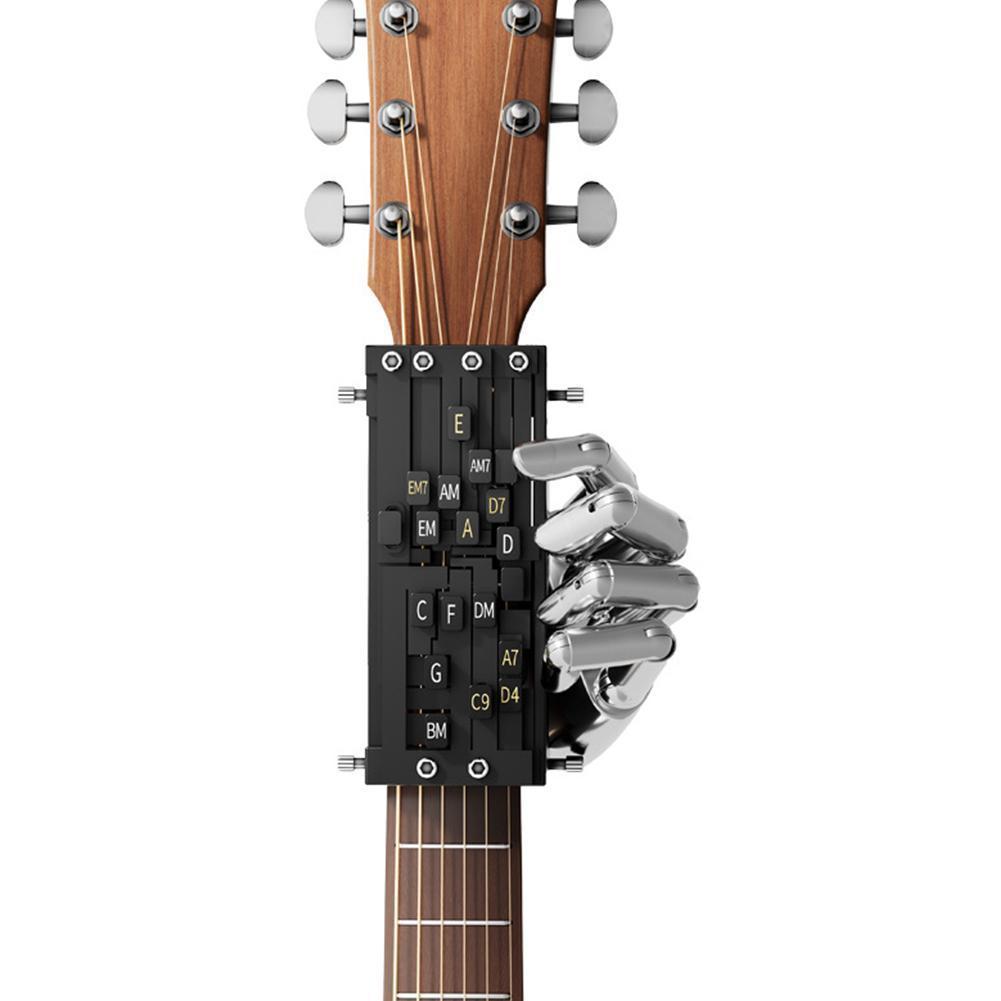 Приспособление для зажима аккордов гитары, Карманный инструмент для практики аккордов, Помощник для начинающих, Портативный тренажер аккордов для акустической гитары