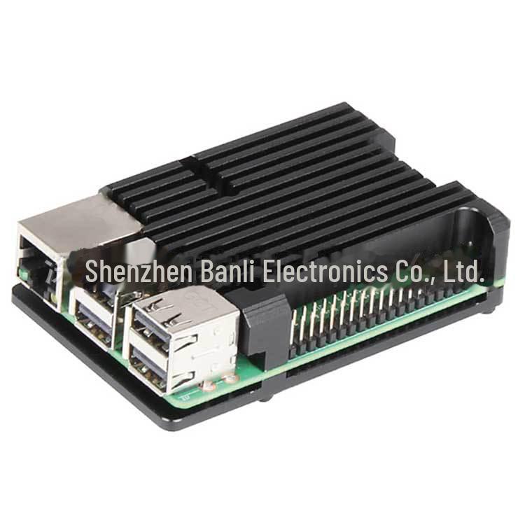 Алюминиевый корпус для Raspberry Pi 3B+/4B с двумя вентиляторами